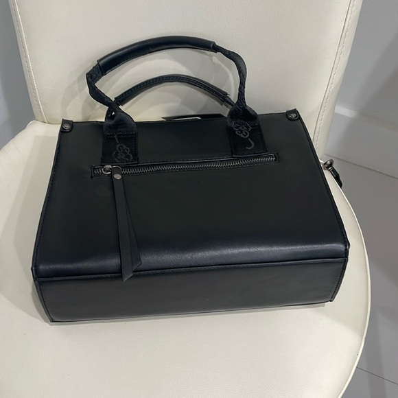 Ed Hardy Black Embossed Tiger Print Satchel Crossbody Bag & Wallet/Wristlet - Picture 6 of 10